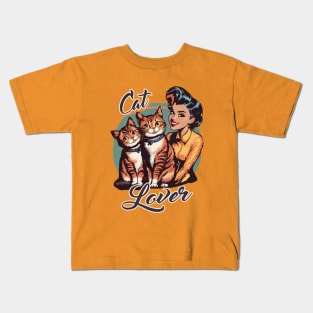 Retro Cat Lover Kids T-Shirt